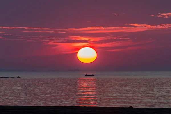 Escena Del Atardecer Desde Rockport Massachusetts — Foto de Stock