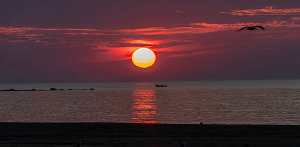 Escena Del Atardecer Desde Rockport Massachusetts — Foto de Stock