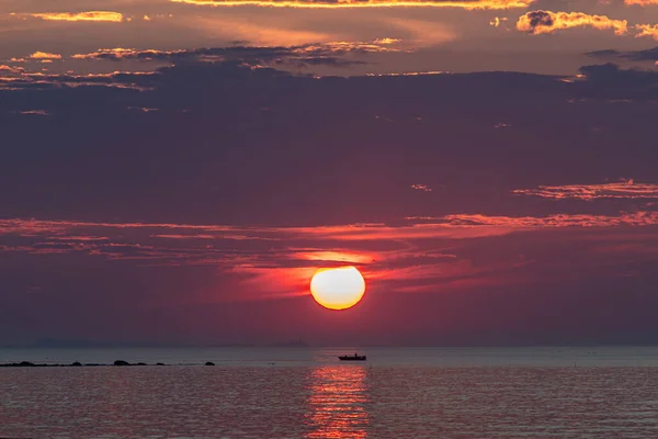 Escena Del Atardecer Desde Rockport Massachusetts — Foto de Stock