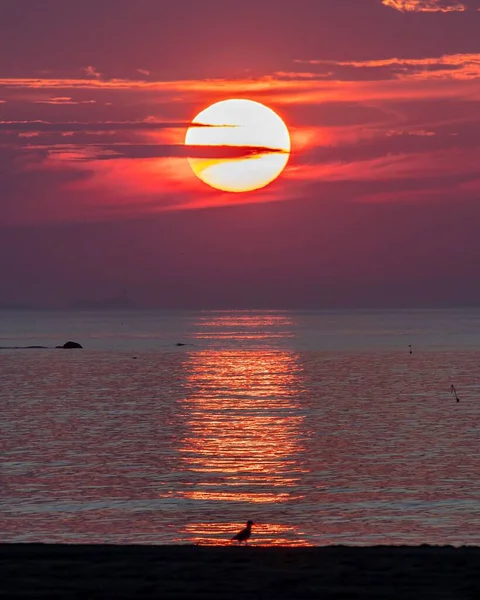 Rockport, Massachusetts 'ten günbatımı sahnesi.