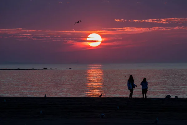 Escena Del Atardecer Desde Rockport Massachusetts — Foto de Stock