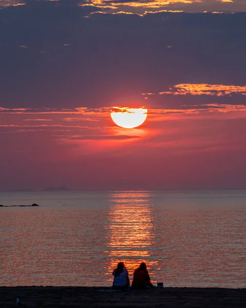 Milchstraßenhimmel Über Der Burg Rockport Massachusetts — Stockfoto