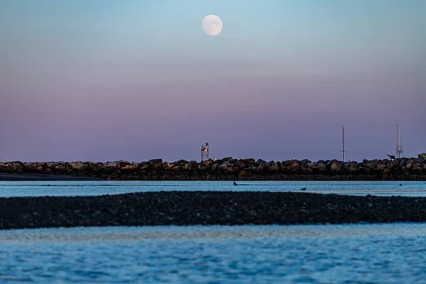 Droga Mleczna Niebo Nad Zamkiem Rockport Massachusetts — Zdjęcie stockowe