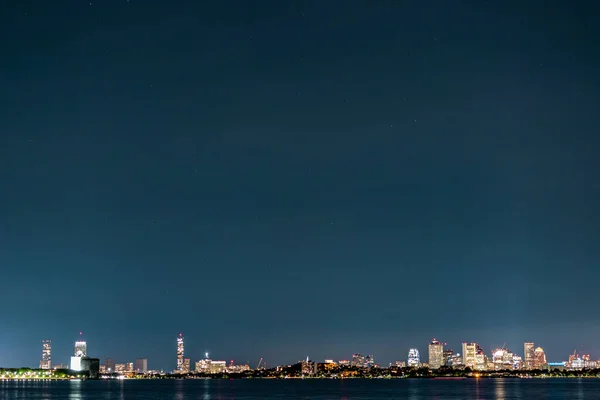 Milky Sätt Himlen Ovanför Slottet Rockport Massachusetts — Stockfoto