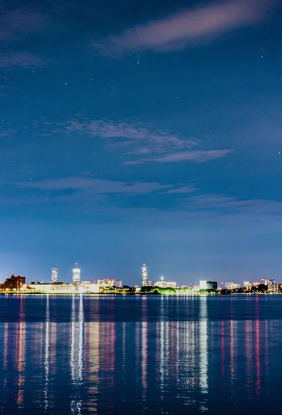 Milky Sätt Himlen Ovanför Slottet Rockport Massachusetts — Stockfoto