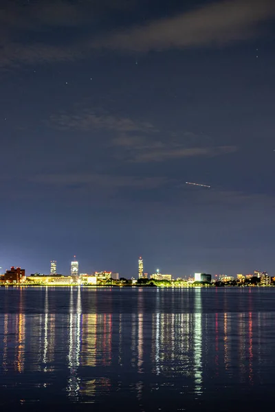 Milky Sätt Himlen Ovanför Slottet Rockport Massachusetts — Stockfoto