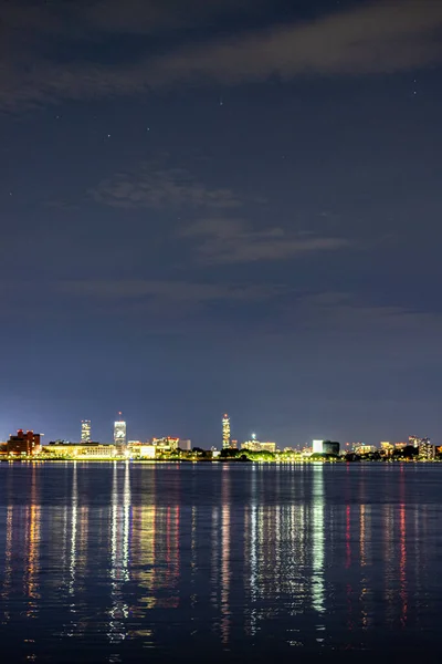 Milchstraßenhimmel Über Der Burg Rockport Massachusetts — Stockfoto