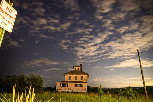 Vía Láctea Cielo Sobre Castillo Rockport Massachusetts — Foto de Stock