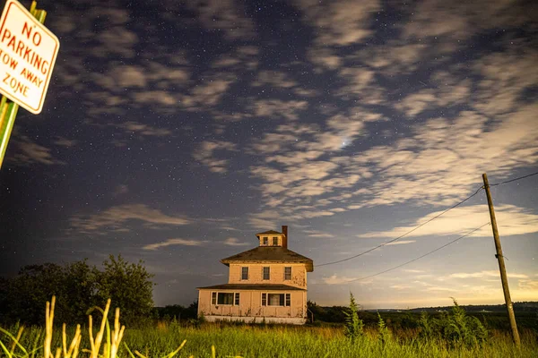 Voie Lactée Ciel Dessus Château Rockport Massachusetts — Photo