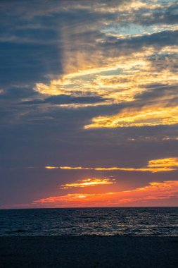 New England Massachusetts yaz günbatımları. 