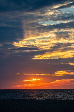 New England Massachusetts yaz günbatımları. 