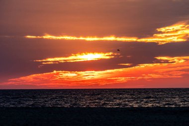 New England Massachusetts yaz günbatımları. 