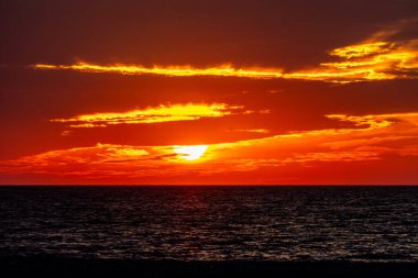 New England Massachusetts yaz günbatımları. 