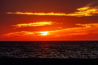 New England Massachusetts yaz günbatımları. 