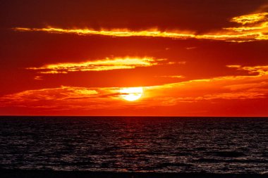 New England Massachusetts yaz günbatımları. 