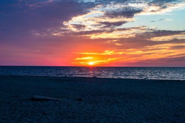 New England Massachusetts yaz günbatımları. 