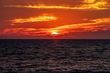 New England Massachusetts yaz günbatımları. 