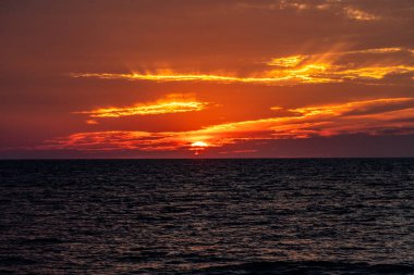 New England Massachusetts yaz günbatımları. 