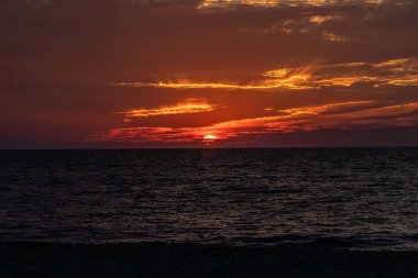 New England Massachusetts yaz günbatımları. 