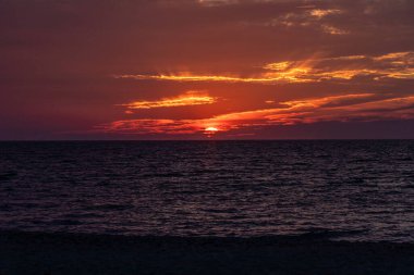 New England Massachusetts yaz günbatımları. 