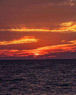 New England Massachusetts yaz günbatımları. 