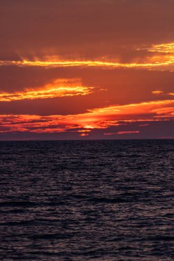 New England Massachusetts yaz günbatımları. 