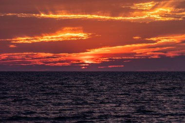 New England Massachusetts yaz günbatımları. 