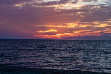 New England Massachusetts yaz günbatımları. 