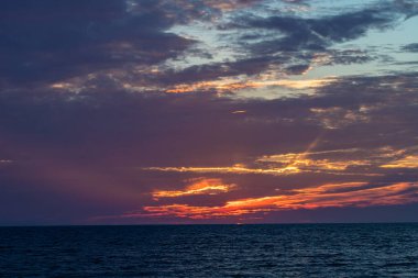 New England Massachusetts yaz günbatımları. 