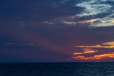 New England Massachusetts yaz günbatımları. 