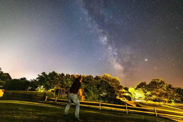 Boston Şehir Geceleri Uzun Süre Maruz Kalma — Stok fotoğraf