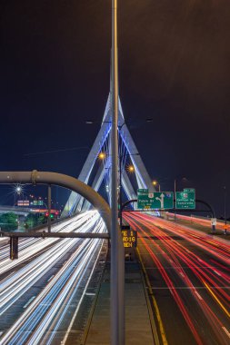 Boston şehir geceleri - uzun süre maruz kalma 