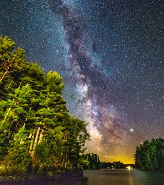 Boston şehir geceleri - uzun süre maruz kalma 