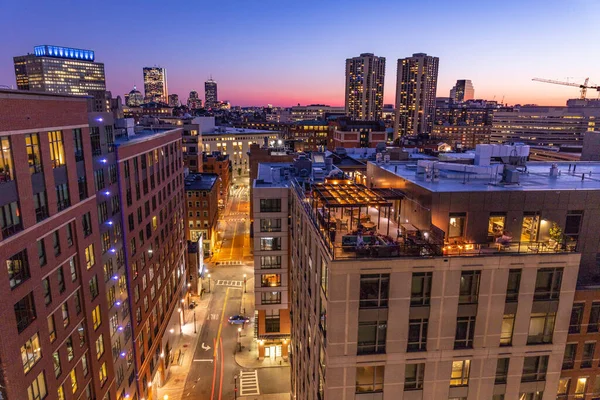 Boston City Nights Long Exposure — Stock Photo, Image