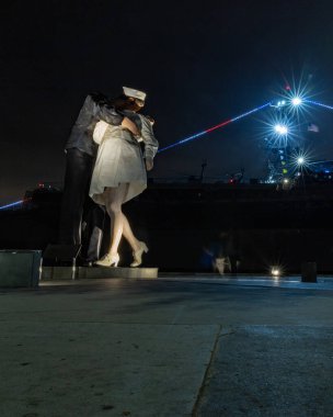 San Diego 'da uzun süre sahne ışıkları.