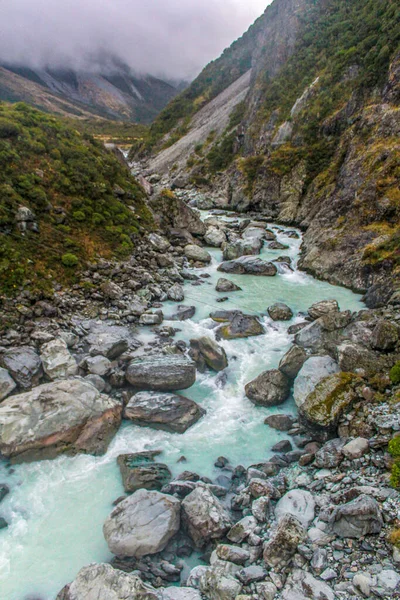 Nový Zéland Západ Slunce Dobrodružství Severní Kaskády Národní Park — Stock fotografie