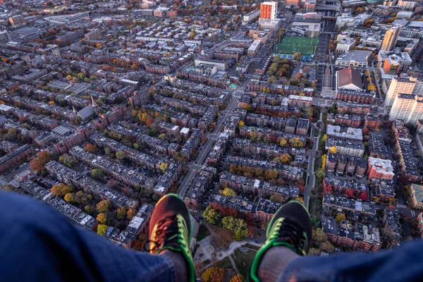 helicopter fall aerial city tour of Boston.