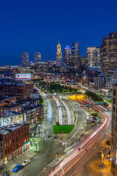 Boston Feux Artifice Explosant Dans Ciel Dessus Port — Photo