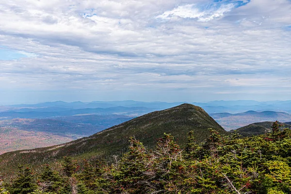 Túrázás Fehér Hegység New Hampshire Csúcs Őszi Lombozat — Stock Fotó