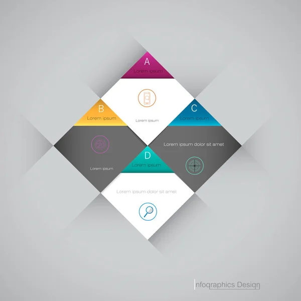 Διάνυσμα Infographic Γεωμετρική Ετικέτα Πρότυπο Σχεδιασμού Επιχειρηματική Έννοια Infograph Επιλογές — Διανυσματικό Αρχείο