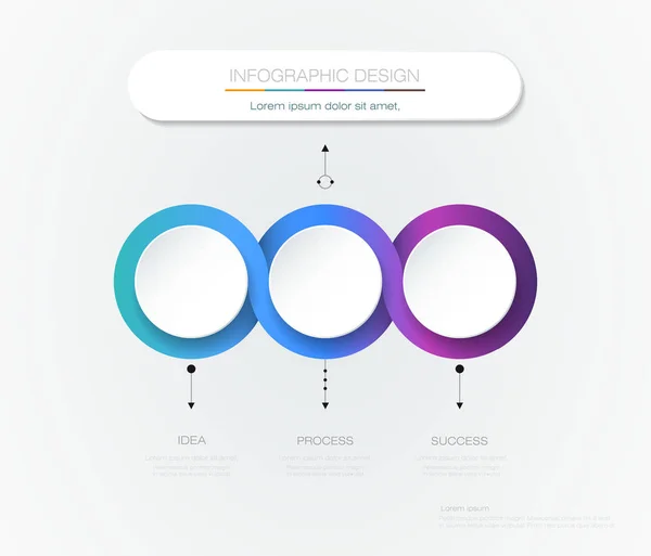 Infographie Vectorielle Modèle Étiquette Cercle Infographie Avec Options Nombre Étapes — Image vectorielle