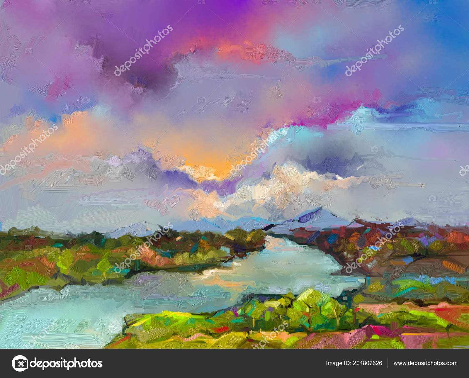 T.E. Breeres 風景画 油彩画