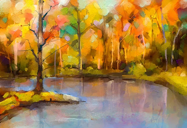 カラフルな抽象画油絵風景の背景。ワイルドフラワーとフィールド