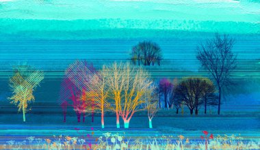 Картина, постер, плакат, фотообои "Абстрактная красочная живопись маслом на холсте. Полуабстрактное изображение фона пейзажной живописи. Современное искусство живописи маслом с зеленым, красным и синим. Абстрактное современное искусство для фона пейзаж цветы все зимний москва", артикул 207316976 Любые размеры. Картина, постер, плакат, фотообои "абстрактная красочная живопись маслом на холсте. полуабстрактное изображение фона пейзажной живописи. современное искусство живописи маслом с зеленым, красным и синим. абстрактное современное искусство для фона пейзаж цветы все зимний москва", артикул 207316976