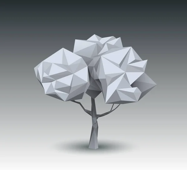 矢量抽象低聚艺术 低多边形 树形上的三角形 插图多边形几何树背景设计横幅 小册子 环境自然概念 — 图库矢量图片