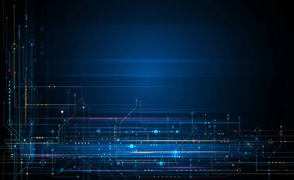 Illustration Fond Abstrait Circuit Imprimé Carte Mère Conception Vectorielle Pour — Image vectorielle