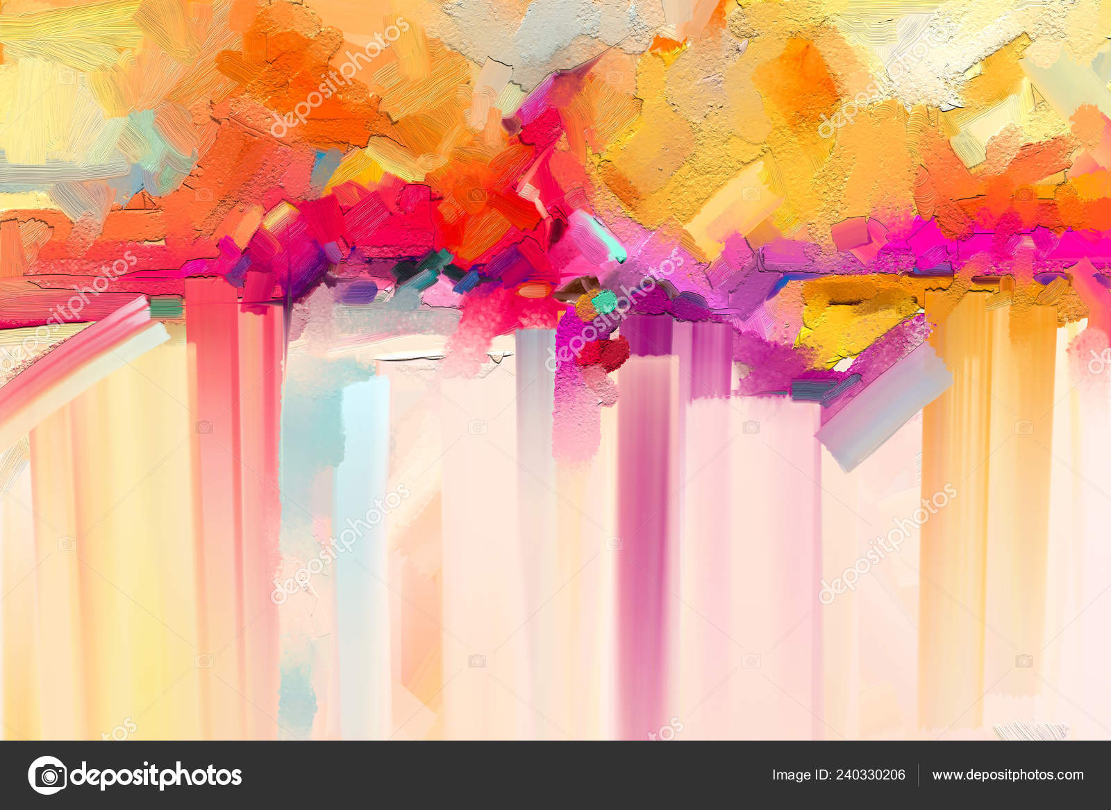 Abstract Colorful Oil Acrylic Paint Canvas Texture Hand Drawn Brush Stock  Illustration by ©Nongkran_ch #240329896