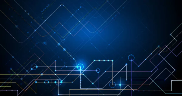 Illustration Fond Abstrait Circuit Imprimé Carte Mère Conception Vectorielle Pour — Image vectorielle