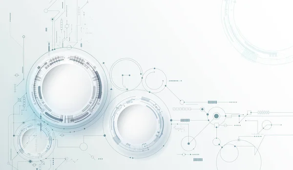 Design vettoriale cerchio di carta 3d con circuito stampato. Illustrazione Abstract modern futuristic, engineering, science, technology background . — Vettoriale Stock