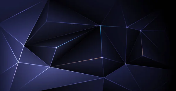 Resumen de lujo poligonal y plata, oro azul oscuro diseño de la línea de triángulo para la cubierta, fondo de pantalla. Ilustración patrón polivinílico bajo, color gradiente — Archivo Imágenes Vectoriales